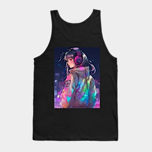 Cyber Futuristic Girl - Anime Wallpaper Tank Top